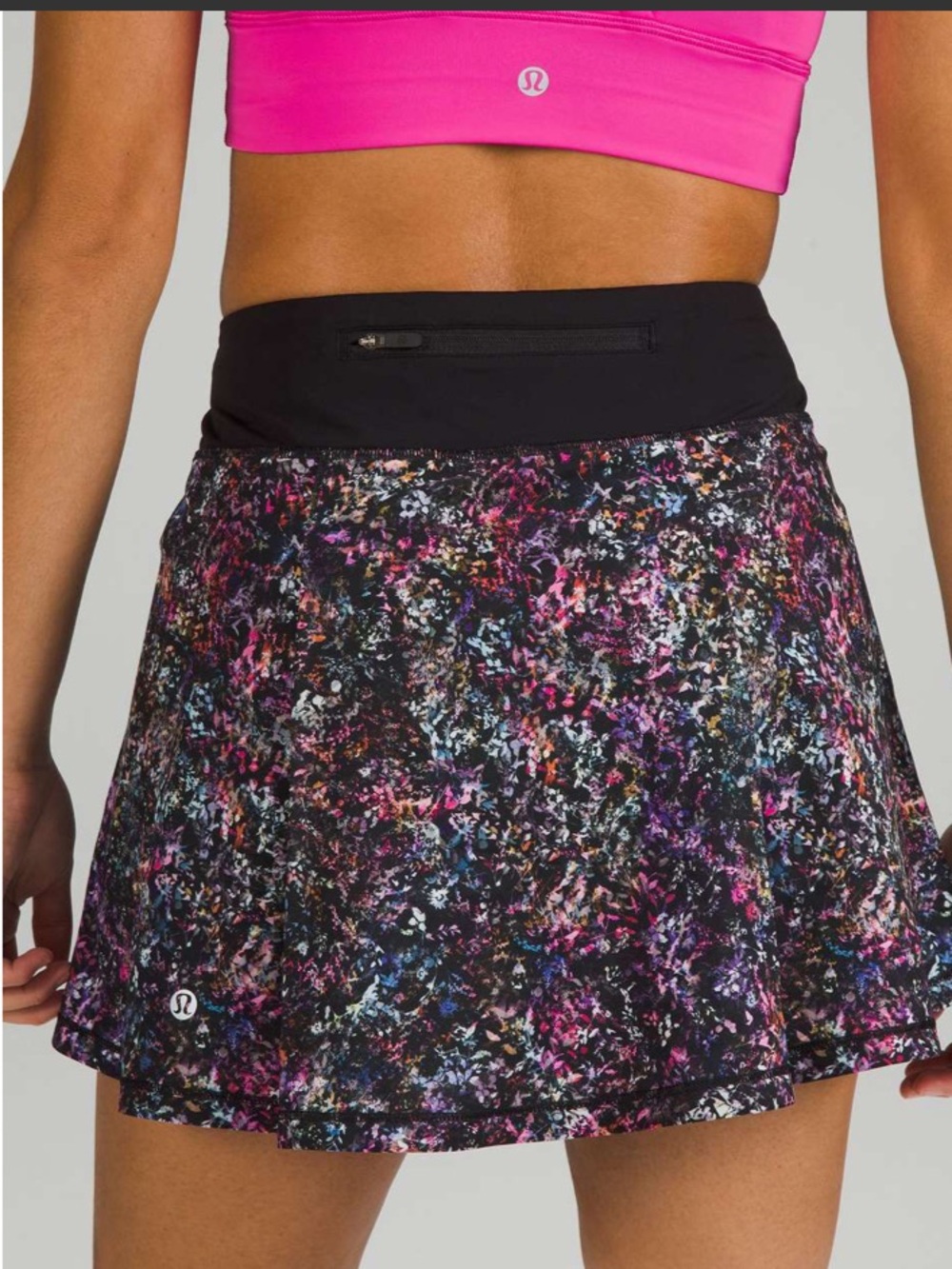 Lululemon Pace Rival Mid-Rise Skort Long Floral Spray Multi Size 12